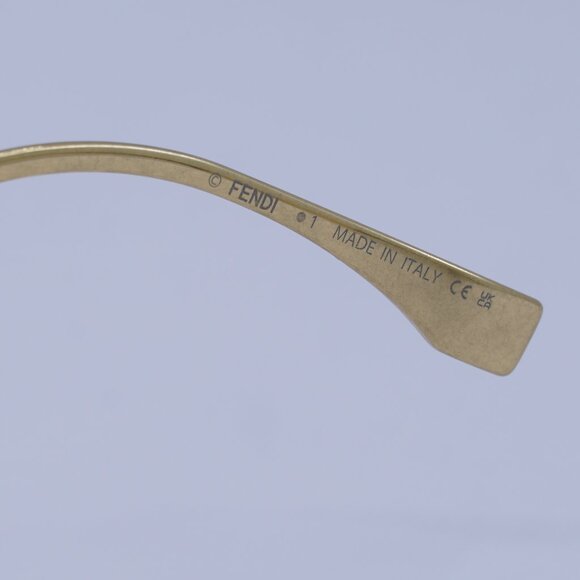 Fendi FE40097I 01V Sunglasses Black/Gold Cat Eye Frame, Blue Lenses - Picture 7 of 10